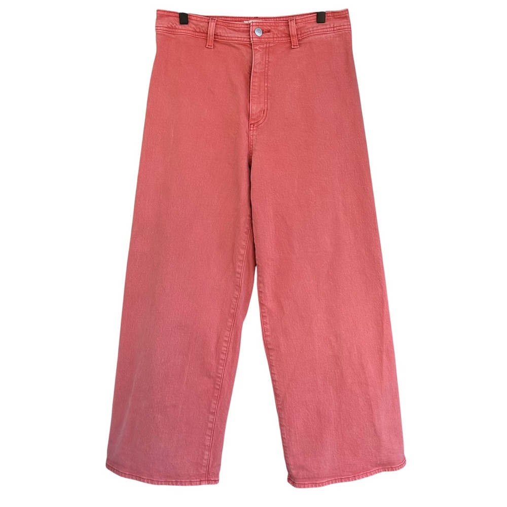 Universal Thread Sailor Wide Leg Pants Light Washed Red High Rise Size 10
